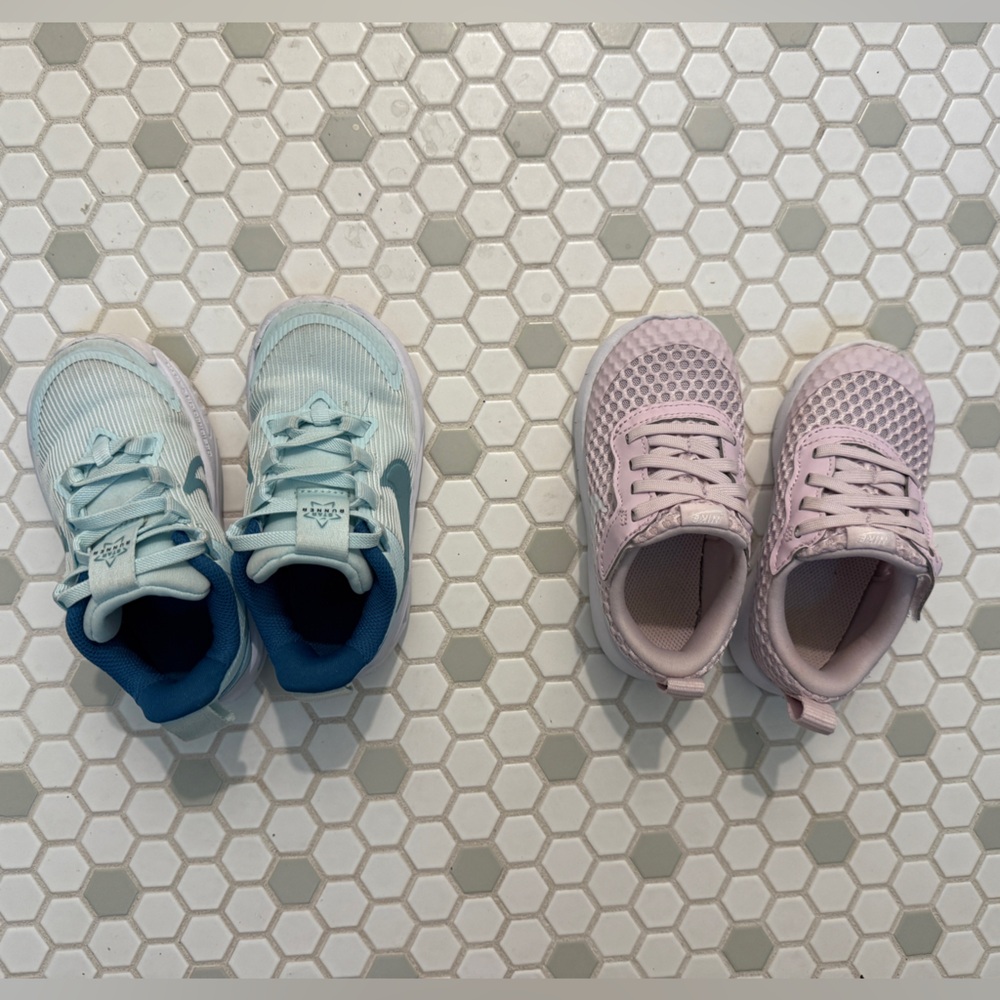 Two pairs of 7.5t toddler Nikes!